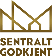 Logo for Sentral Godkjenning - en Takpris.no sertifisering