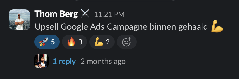 Upsell van €850 pm extra op klant van €1000 pm